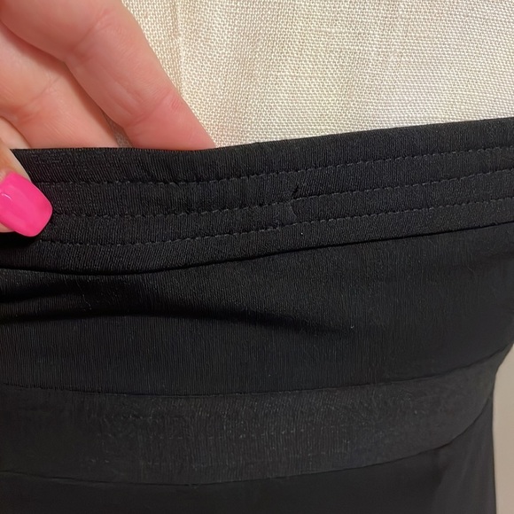 Guess jean cocktail black halter back tie dress, bustier with mirror pin sz L jr - Picture 8 of 14